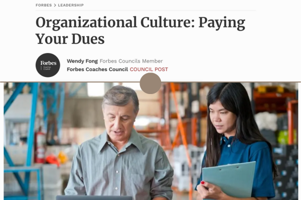 Organizational Culture: Paying Your Dues